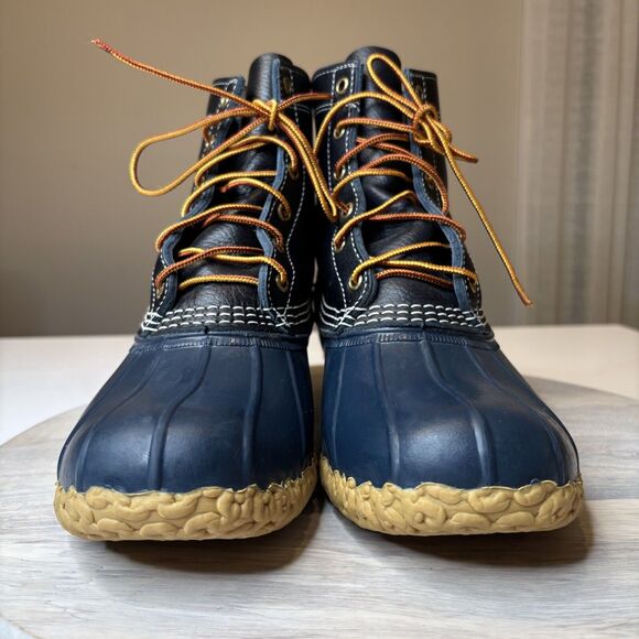 LL Bean Boots Women's Leather‎ Raven Blue Classic Bean Boots Made in USA Size 11 - Picture 5 of 11